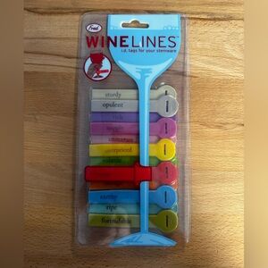 Fred Vibrant Wine Glass Tags